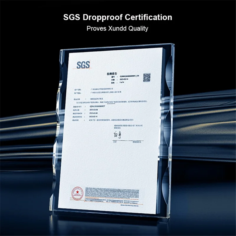 XUNDD Protective Shell for iPhone 14 Pro Max Drop-proof TPU Phone Case with Heat Dissipation Holes - Black