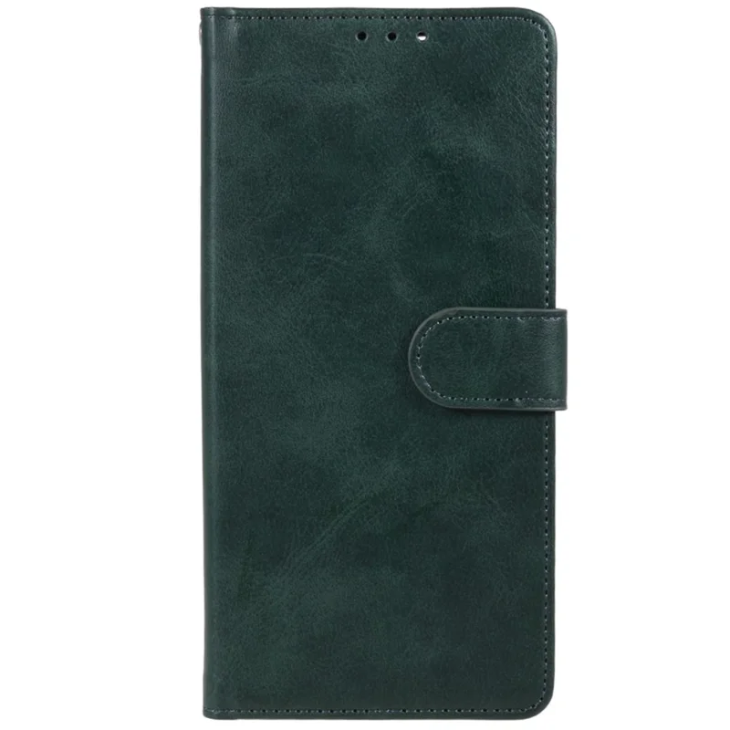 For Samsung Galaxy A23 4G / A23 5G (Global Version) Stand Phone Case Calf Texture PU Leather Wallet Cover - Midnight Green