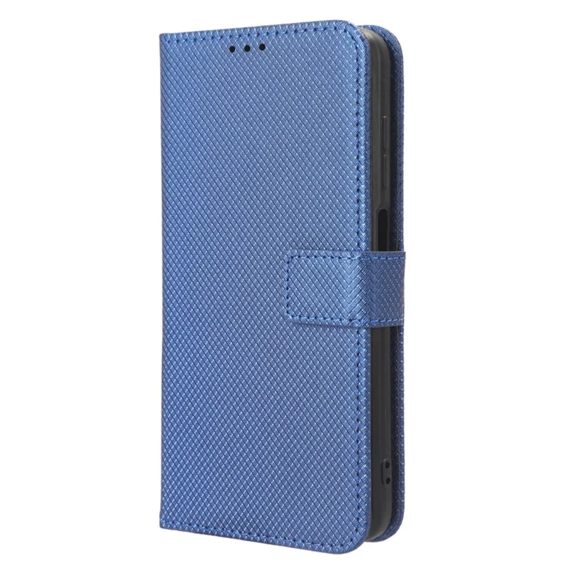 Per HTC U23 Pro 5G Antigraffio Copertura Portafoglio Antiurto Texture Diamante PU Pelle Stand Case - Blu