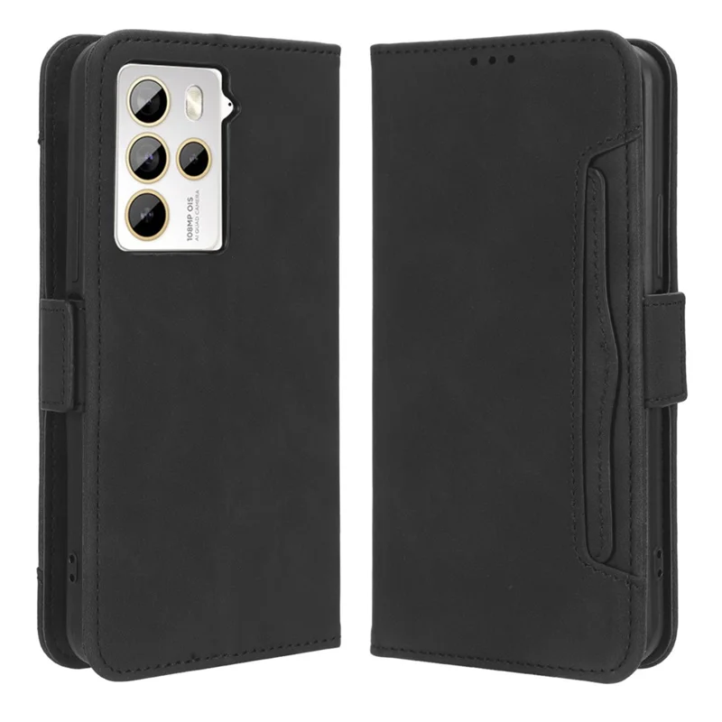 Per HTC U23 Pro 5G Copertura del Telefono Cellulare Slot Multipli per Schede in Pelle PU con Supporto Portafoglio - Nero
