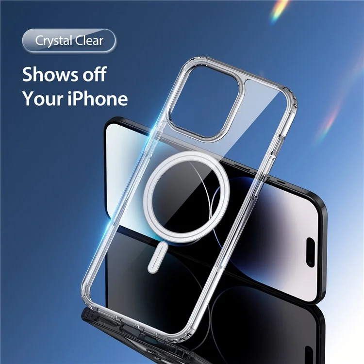 DUX DUCIS Clin Series for iPhone 15 Pro Max Magnetic Phone Case TPU+PC Clear Cover Compatible with MagSafe