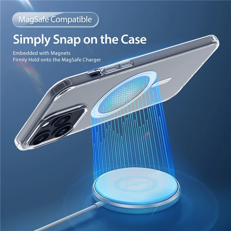 DUX DUCIS Clin Series for iPhone 15 Pro Max Magnetic Phone Case TPU+PC Clear Cover Compatible with MagSafe