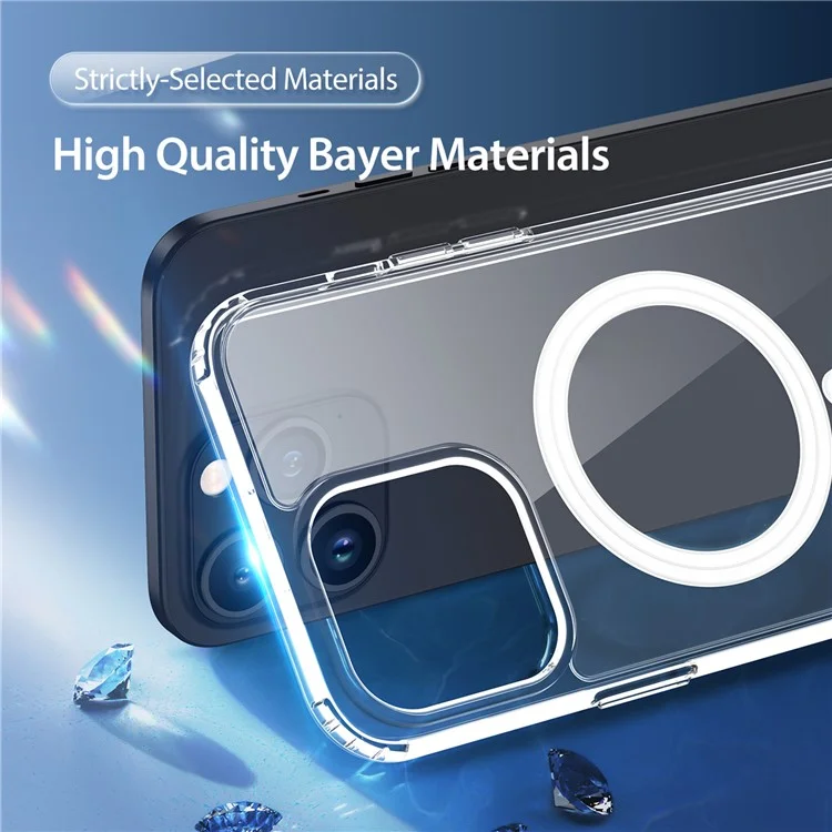 DUX DUCIS Clin Series for iPhone 15 Pro Max Magnetic Phone Case TPU+PC Clear Cover Compatible with MagSafe