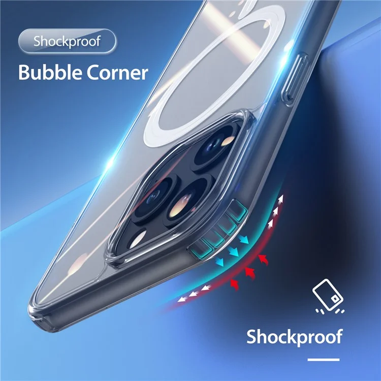DUX DUCIS Clin Series for iPhone 15 Pro Max Magnetic Phone Case TPU+PC Clear Cover Compatible with MagSafe