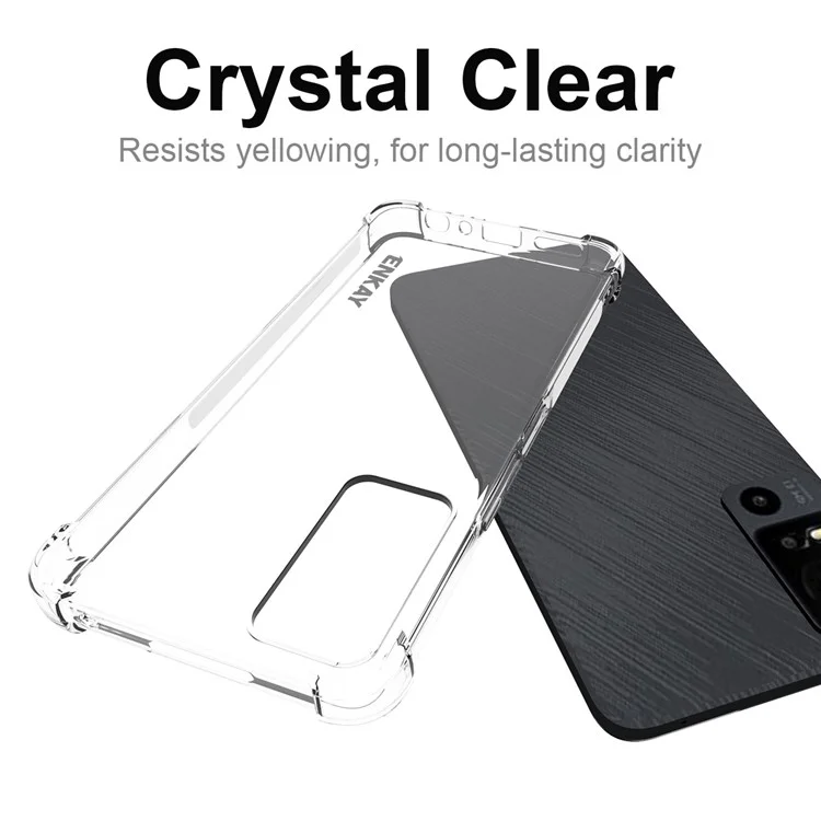 ENKAY HAT PRINCE per custodia per TCL 40 XE Clear Smartphone Angoli rinforzati Anti-scivolo Bordo in TPU