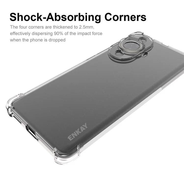 ENKAY HAT PRINCE For Huawei nova 11 Pro / 11 Ultra  Mobile Phone Case Anti-Slip Strip Edge Clear Phone Cover