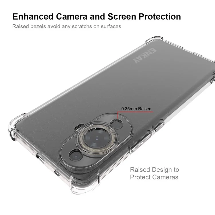 ENKAY HAT PRINCE For Huawei nova 11 Pro / 11 Ultra  Mobile Phone Case Anti-Slip Strip Edge Clear Phone Cover