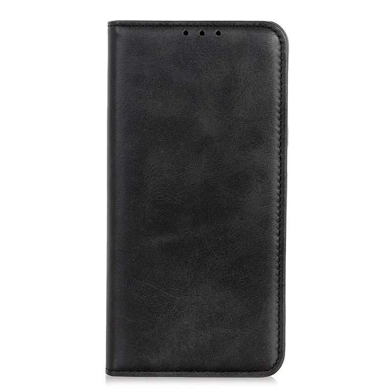 Split Leather Wallet Case for iPhone 15 Pro Max , Full Protection Phone Stand Cover - Black