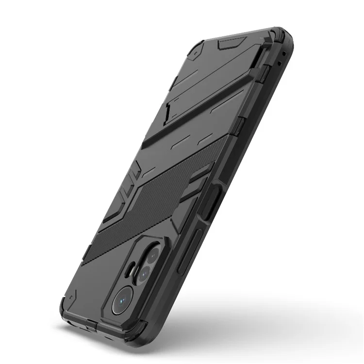 Para Xiaomi Redmi Note 12S 4G Capa de Telefone à Prova de Choques com Suporte - Preta