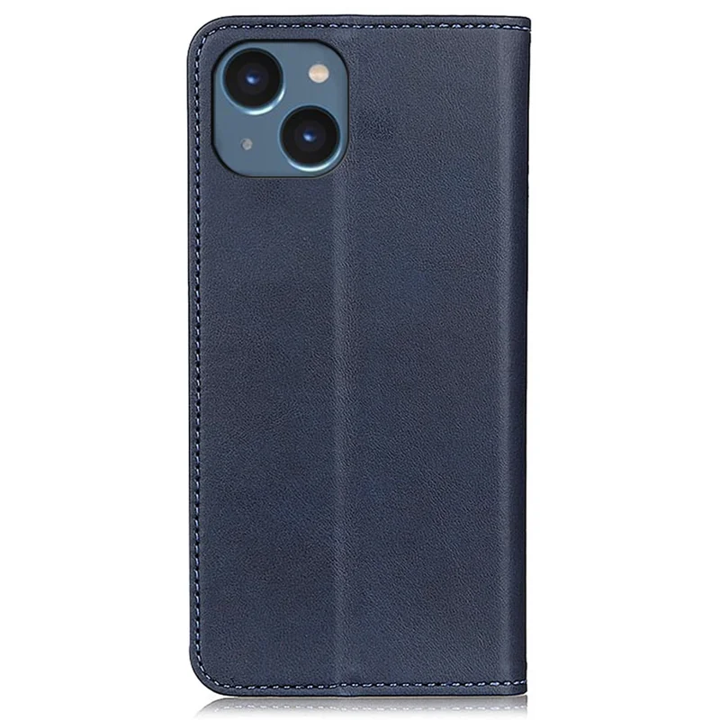 للهاتف iPhone 15 غطاء هاتف مقاوم للخدوش، غطاء واقٍ بالكامل مع حامل ومحفظة من جلد الخامة مقسم، باللون الأزرق