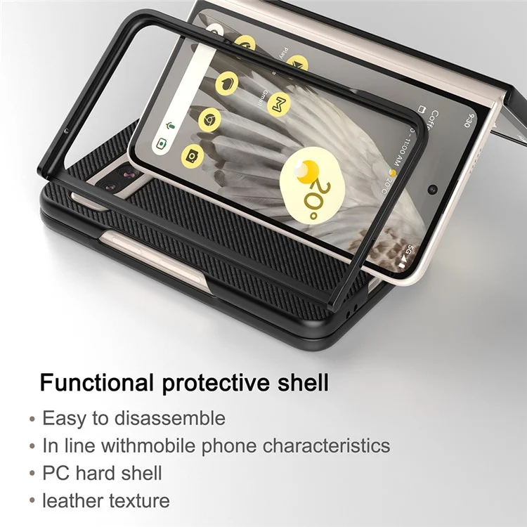 VILI TC Series Phone Case per Google Pixel Fold, Antigraffio Rivestimento in Pelle PU Copertura PC+TPU