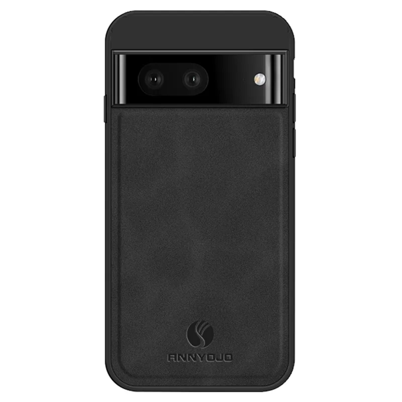 ANNYOJO PU Leather Coated PC+TPU Cover for Google Pixel 7 5G , Phone Case Support Magnetic Car Mount - Black