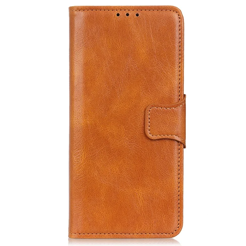 Voor Nokia XR21 PU Leren Flip Folio Hoes Crazy Horse Structuur Portemonnee Stand Telefoonhoes - Bruin