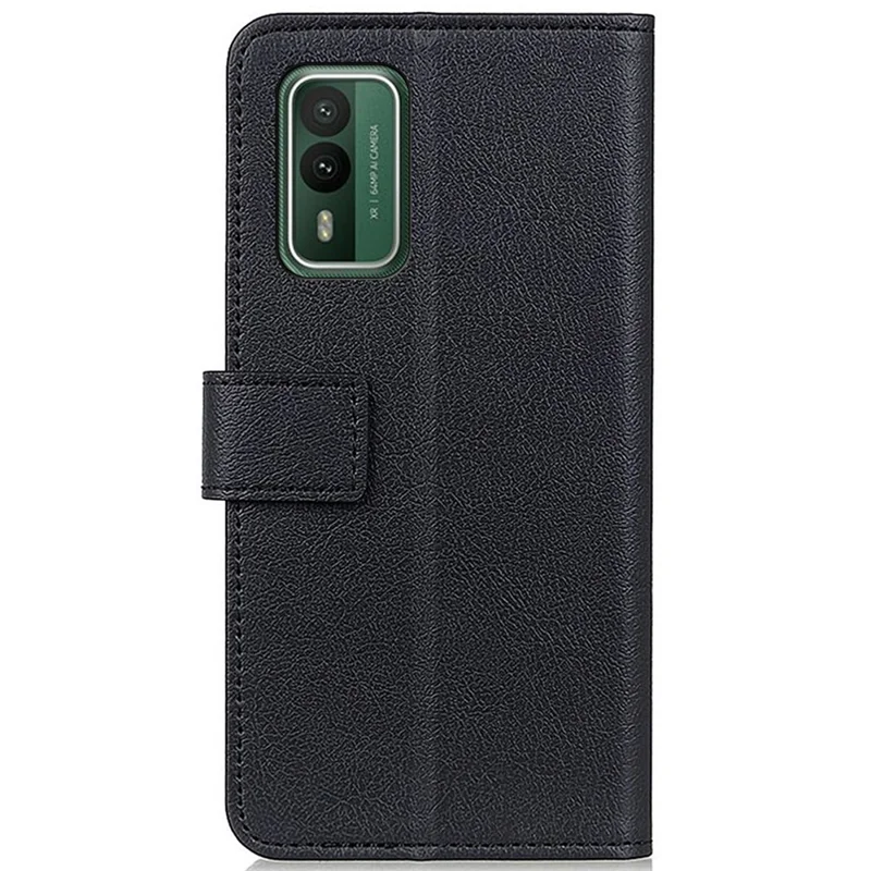 Voor Nokia XR21 PU Leren Portemonnee Hoesje Stootvast TPU Binnenbehuizing Steun Flip Cover - Zwart