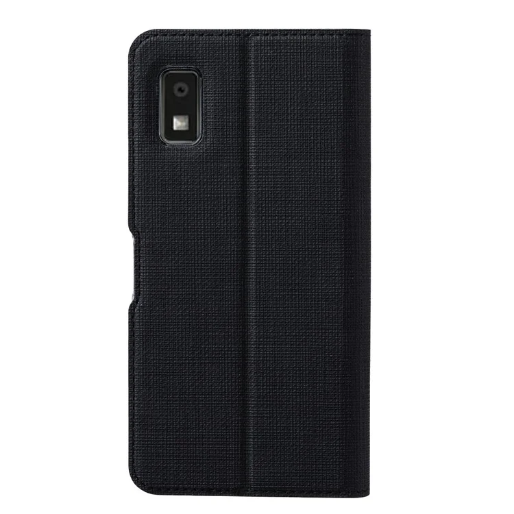 VILI DMX Series PU Кожаный Чехол для Sharp Aquos Wish3, Слоты для Карт, Защитный Чехол для Телефона - Черный