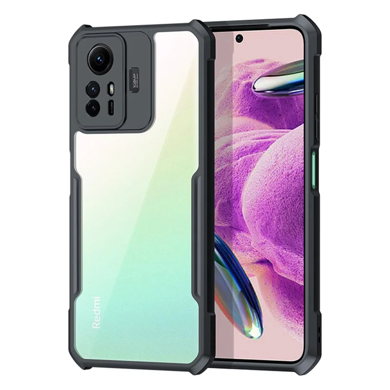 XUNDD Per Xiaomi Redmi Note 12S 4G Custodia Antigraffio Cover Trasparente Acrilica+TPU - Nero