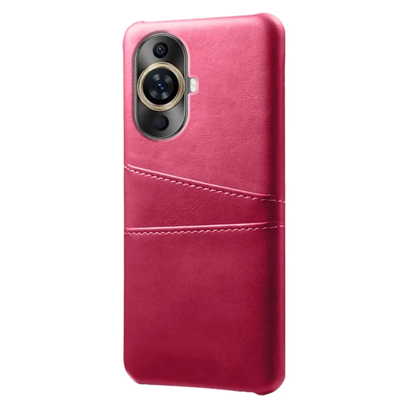 For Huawei nova 11 / nova 12s 4G / nova 12 Lite 4G Dual Card Slots Phone Case Anti-Scratch PU Leather+PC Anti-scratch Phone Cover - Rose