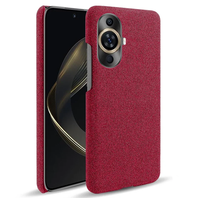 For Huawei nova 11 / nova 12s 4G / nova 12 Lite 4G Drop-proof Mobile Phone Case Cloth+Hard PC Phone Protective Cover - Red