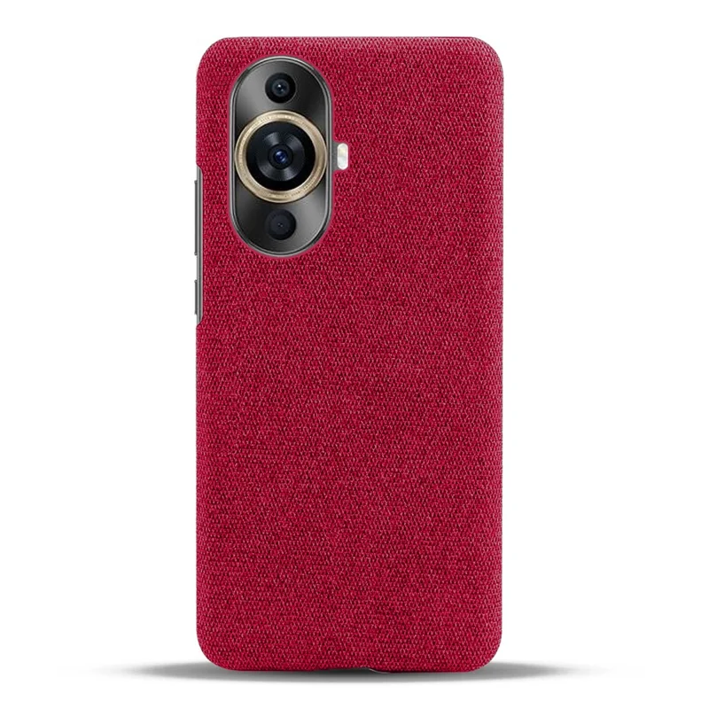 For Huawei nova 11 / nova 12s 4G / nova 12 Lite 4G Drop-proof Mobile Phone Case Cloth+Hard PC Phone Protective Cover - Red