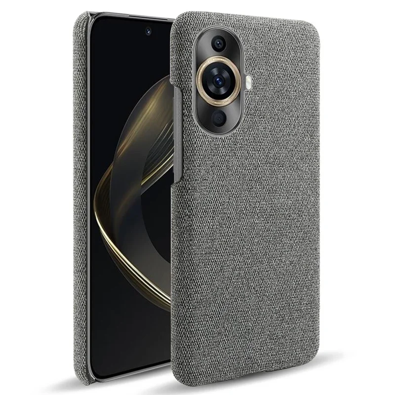 For Huawei nova 11 / nova 12s 4G / nova 12 Lite 4G Drop-proof Mobile Phone Case Cloth+Hard PC Phone Protective Cover - Grey