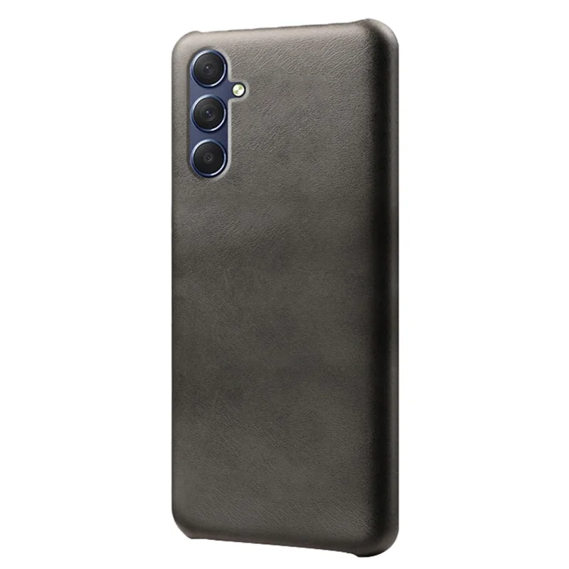 For Samsung Galaxy M54 5G / F54 5G Calf Texture Phone Case Shockproof PU Leather+PC Smartphone Cover - Black