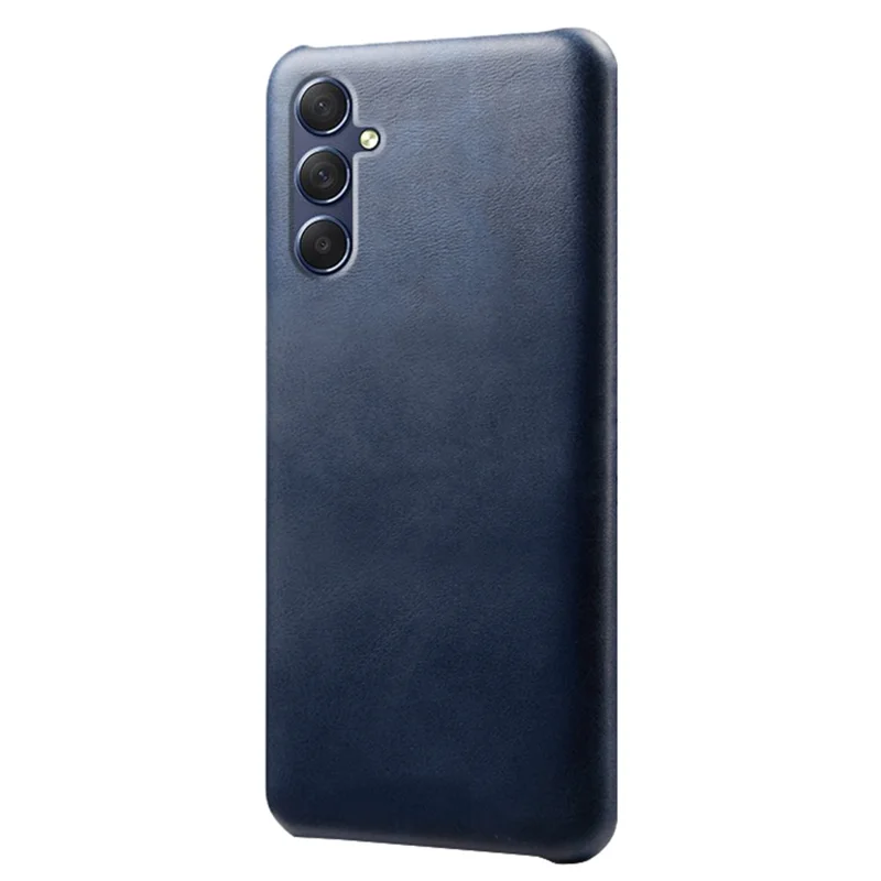 For Samsung Galaxy M54 5G / F54 5G Calf Texture Phone Case Shockproof PU Leather+PC Smartphone Cover - Blue