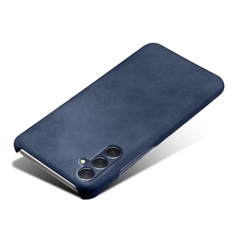 For Samsung Galaxy M54 5G / F54 5G Calf Texture Phone Case Shockproof PU Leather+PC Smartphone Cover - Blue