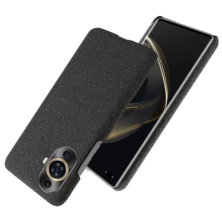 Para Huawei nova 11 Pro / nova 11 Ultra Capa de Telefone de Pano+PC Rígido Anti-Riscos - Preto