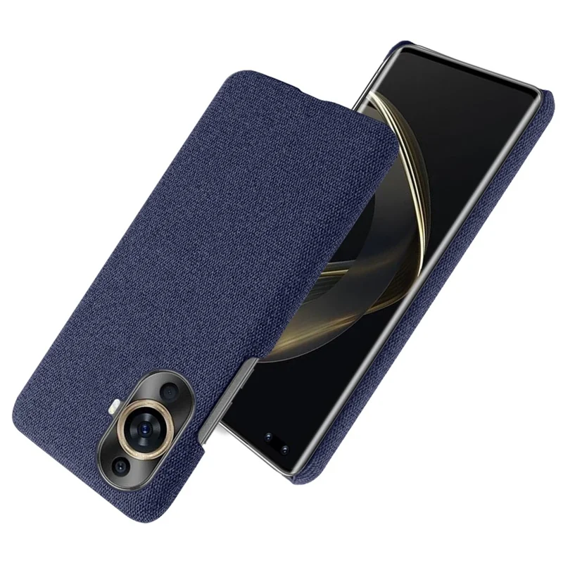For Huawei nova 11 Pro / nova 11 Ultra Cloth+Hard PC Phone Case Anti-scratch Cell Phone Cover - Blue