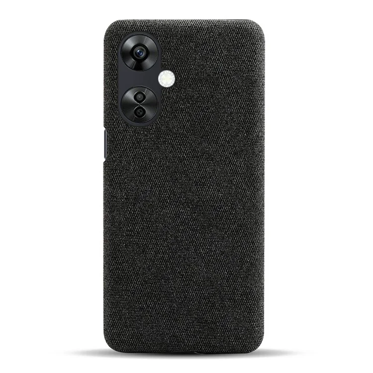 For OnePlus Nord CE3 5G / CE 3 Lite 5G / Nord N30 5G Shockproof Non-Slip Case Cloth+Hard PC Protective Phone Cover - Black