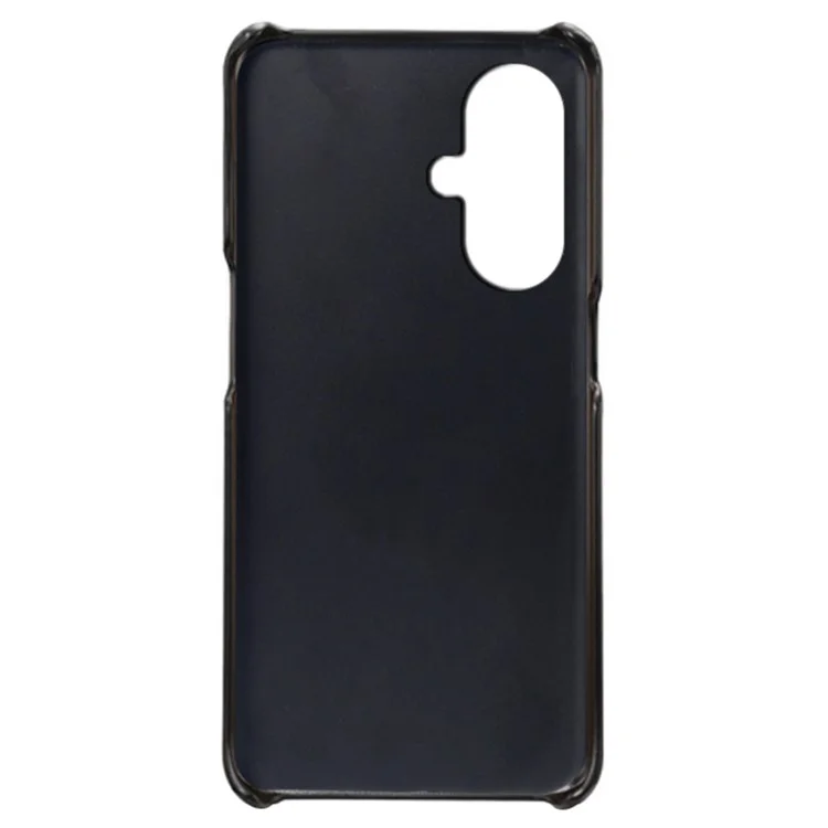 For OnePlus Nord CE3 5G / CE 3 Lite 5G / Nord N30 5G PU Leather Coated PC Case Cover Mobile Phone Shell with Dual Card Slots - Black