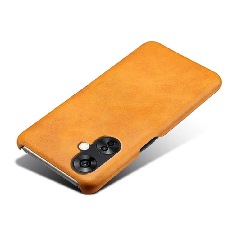 Für OnePlus Nord CE3 5G / CE 3 Lite 5G / Nord N30 5G Kalbsleder-Textil-Handyhülle PU-Leder + PC Schutzhülle - Orange