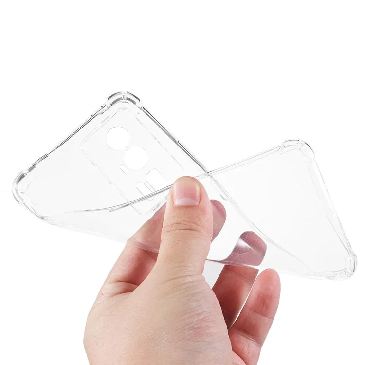 Per Xiaomi Poco F5 Pro 5G / Redmi K60 5G / K60 Pro 5G Custodia Telefonica Trasparente Rinforzo Angoli TPU