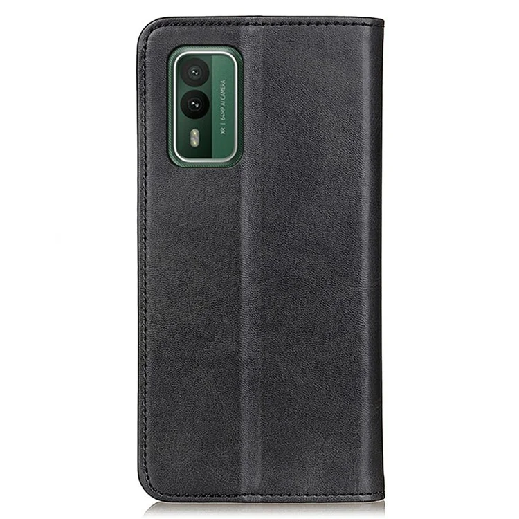 Pour Nokia XR21 Wallet Phone Case Protection contre les chutes Support Stand TPU+Split Leather Mobile Phone Shell Cover - Noir