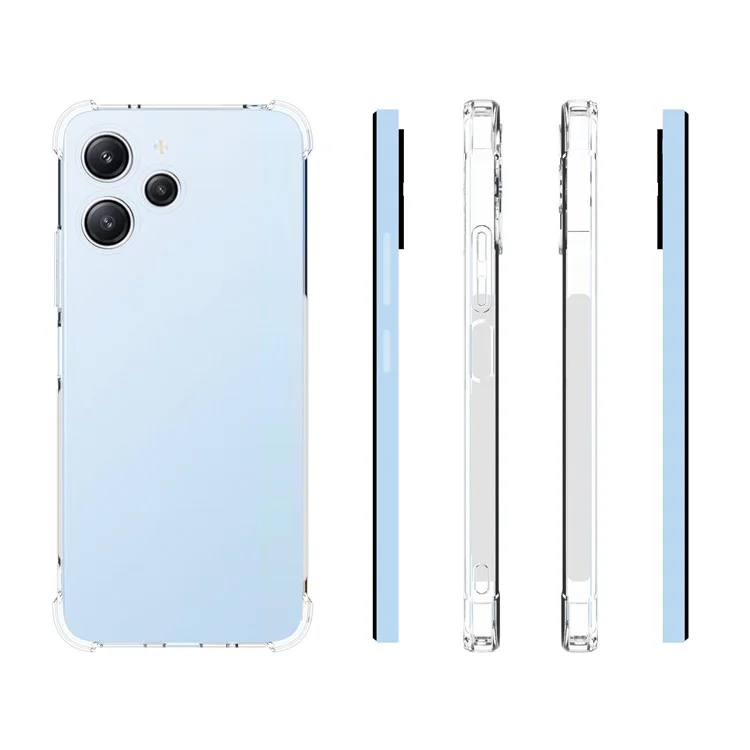 Для Xiaomi Redmi 12 4G / 12 5G (Global) / Poco M6 Pro 5G Anti-Slip TPU Прозрачный чехол для телефона с защитой от падения