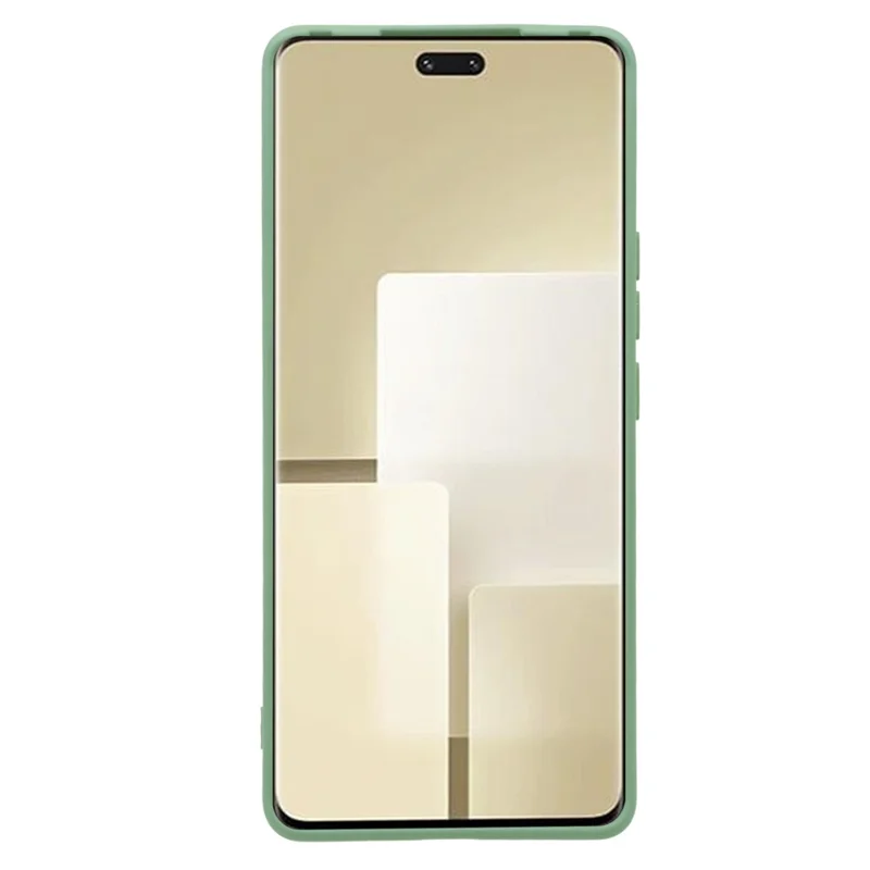 For Xiaomi Civi 3 5G Soft TPU Phone Case Fiber Lining Candy Color Rubberized Phone Cover - Bean Green