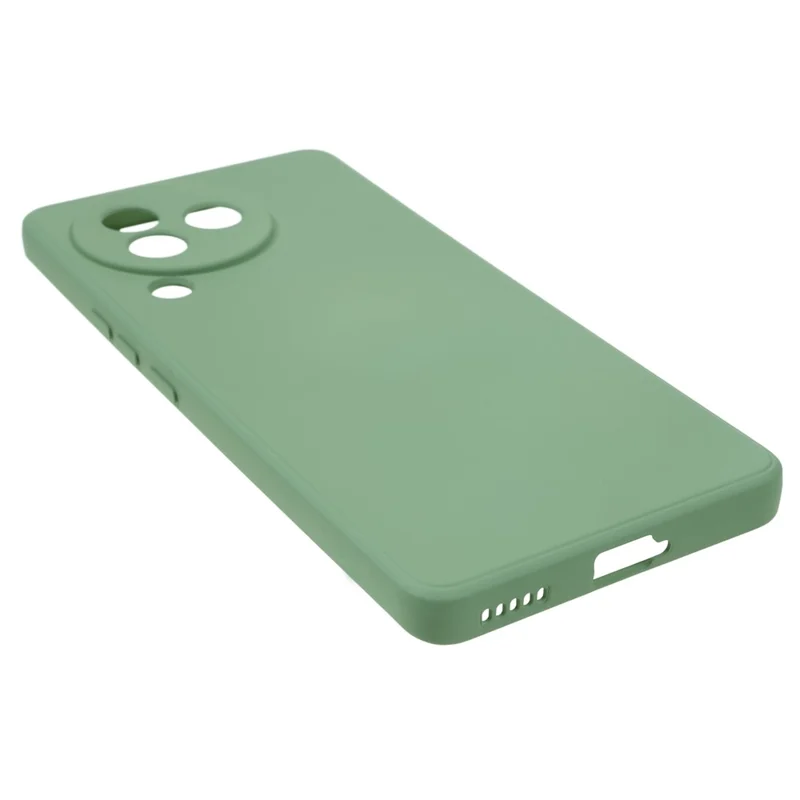 For Xiaomi Civi 3 5G Soft TPU Phone Case Fiber Lining Candy Color Rubberized Phone Cover - Bean Green