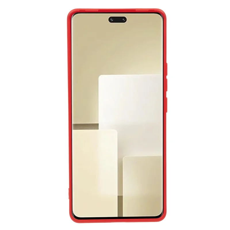 For Xiaomi Civi 3 5G Soft TPU Phone Case Fiber Lining Candy Color Rubberized Phone Cover - Red
