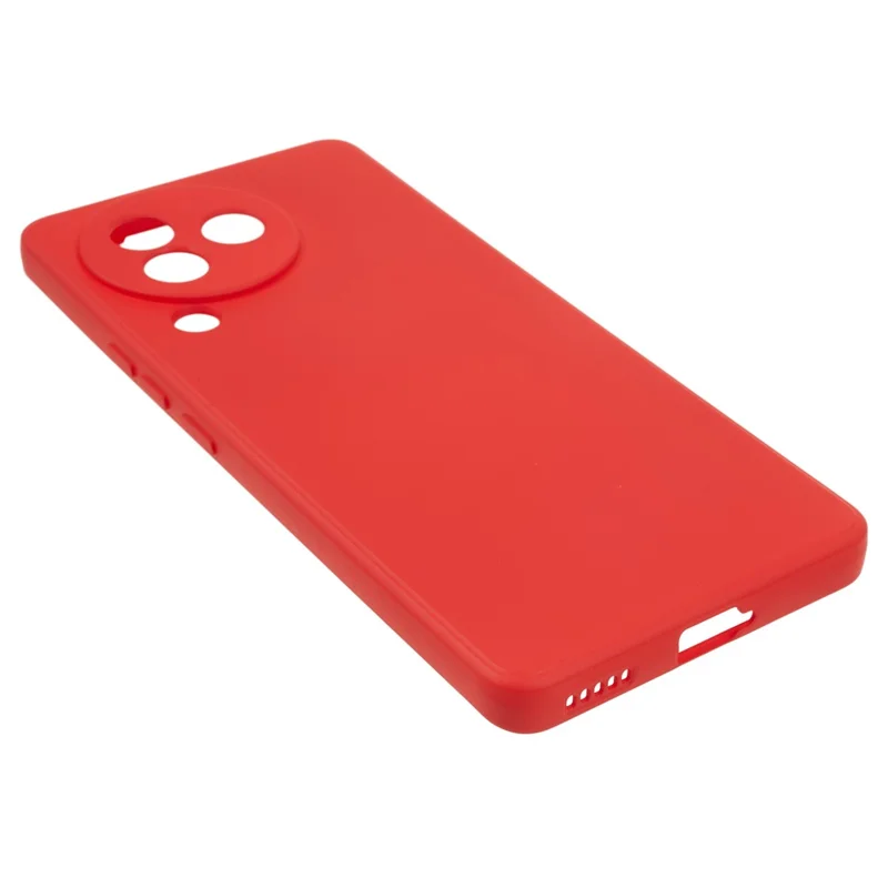 For Xiaomi Civi 3 5G Soft TPU Phone Case Fiber Lining Candy Color Rubberized Phone Cover - Red