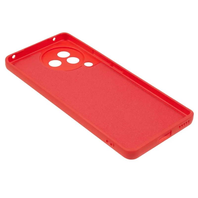 For Xiaomi Civi 3 5G Soft TPU Phone Case Fiber Lining Candy Color Rubberized Phone Cover - Red