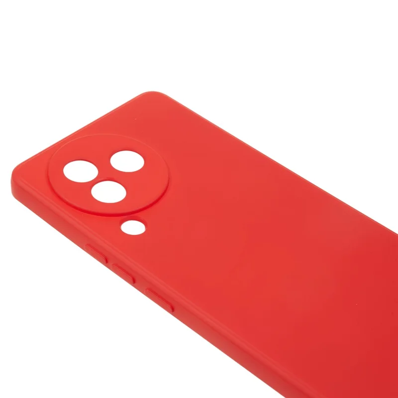 For Xiaomi Civi 3 5G Soft TPU Phone Case Fiber Lining Candy Color Rubberized Phone Cover - Red