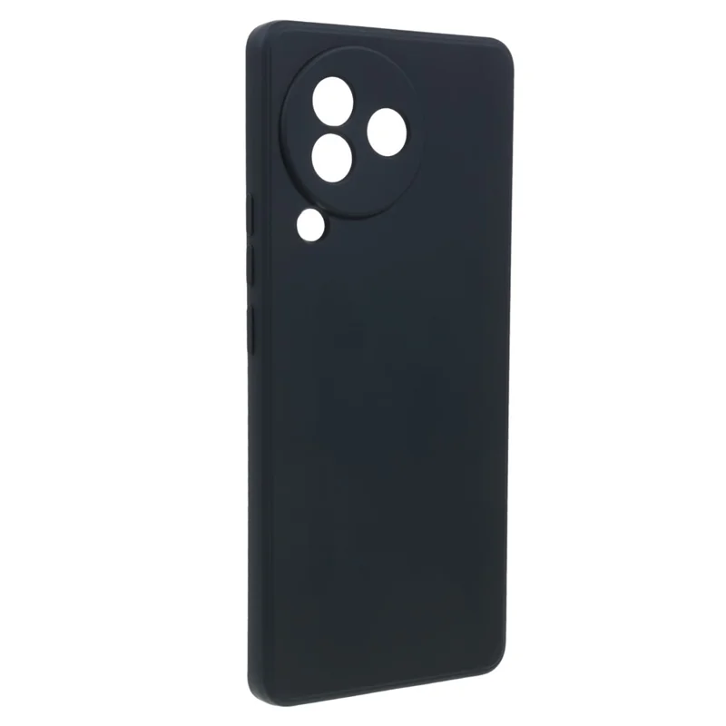 For Xiaomi Civi 3 5G Soft TPU Phone Case Fiber Lining Candy Color Rubberized Phone Cover - Black
