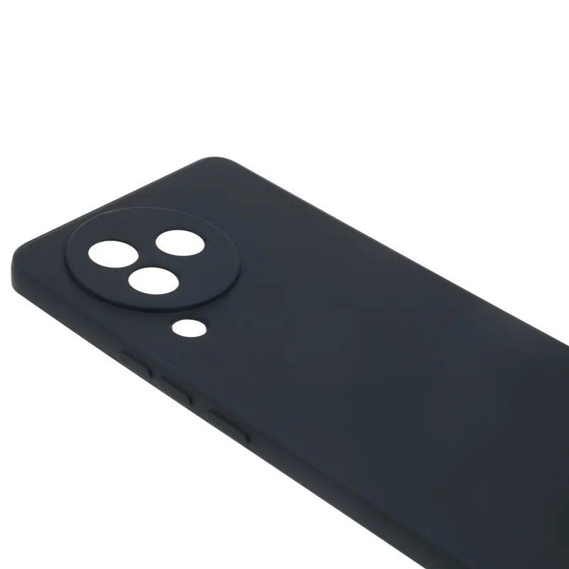 For Xiaomi Civi 3 5G Soft TPU Phone Case Fiber Lining Candy Color Rubberized Phone Cover - Black