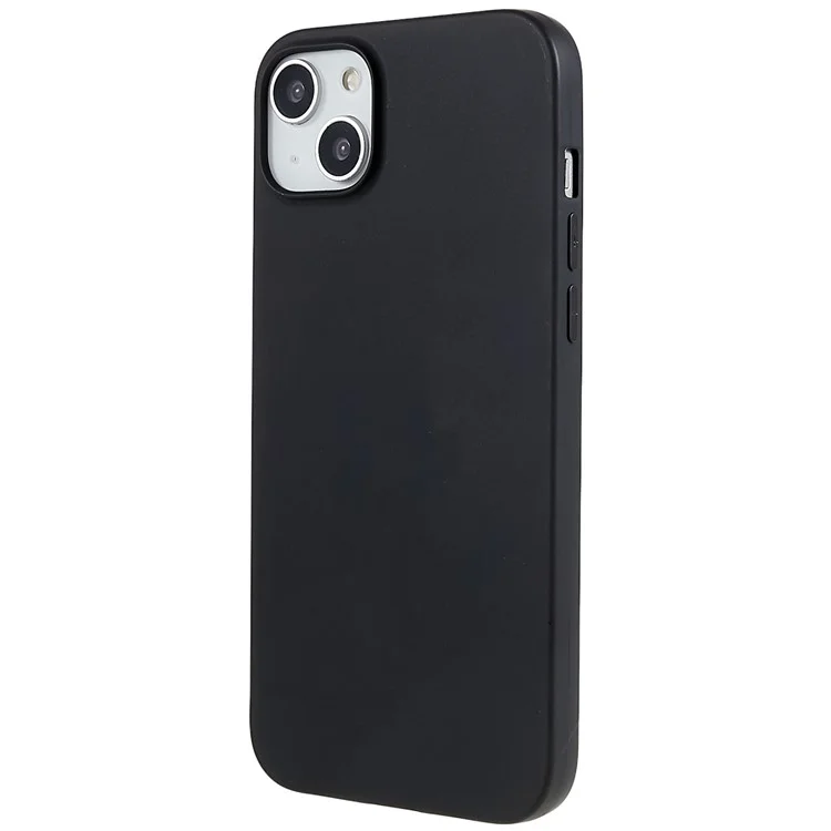 Phone Cover for iPhone 15 Fingerprint Free Matte Finish TPU Back Case - Black