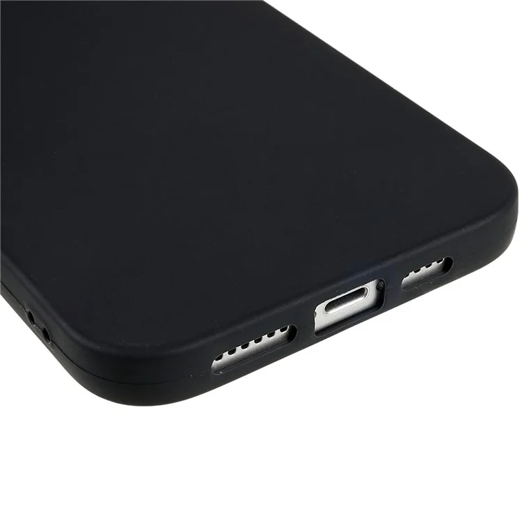 Phone Cover for iPhone 15 Fingerprint Free Matte Finish TPU Back Case - Black