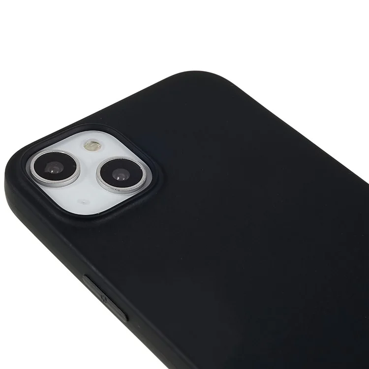Phone Cover for iPhone 15 Fingerprint Free Matte Finish TPU Back Case - Black