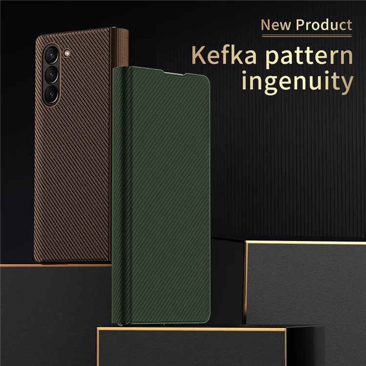 Funda protectora delgada antirraspaduras para Samsung Galaxy Z Fold5 5G, funda protectora para teléfono con acabado antihuellas - Verde