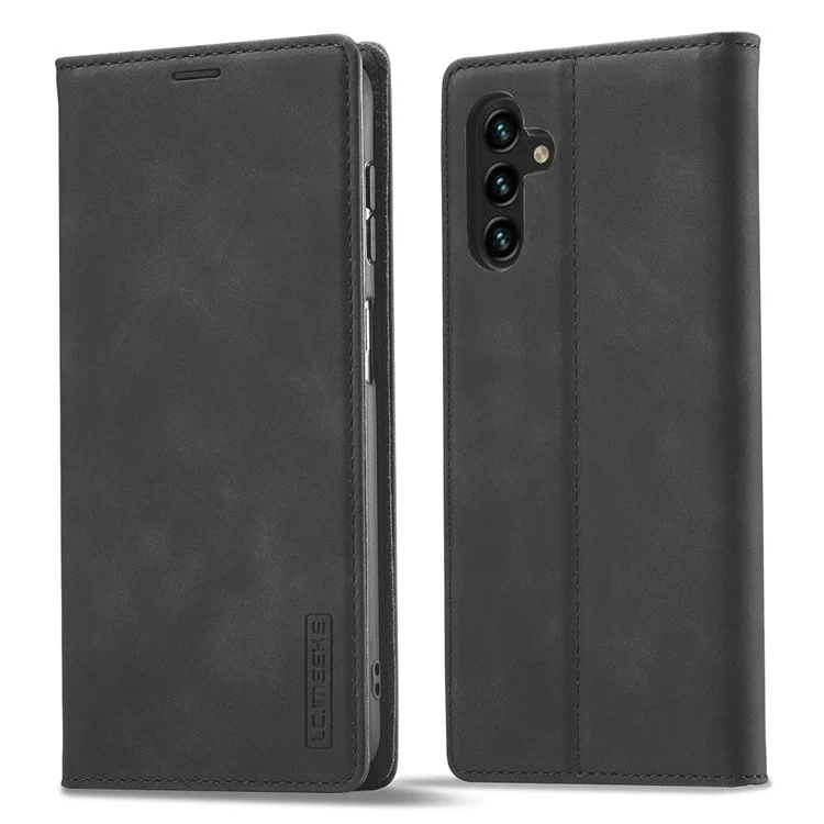 LC.IMEEKE Per Samsung Galaxy A24 4G (162,1 x 77,6 x 8,3 mm) Custodia flip in pelle sintetica con portafoglio e supporto - Nero