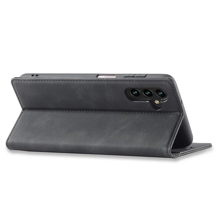 LC.IMEEKE Per Samsung Galaxy A24 4G (162,1 x 77,6 x 8,3 mm) Custodia flip in pelle sintetica con portafoglio e supporto - Nero