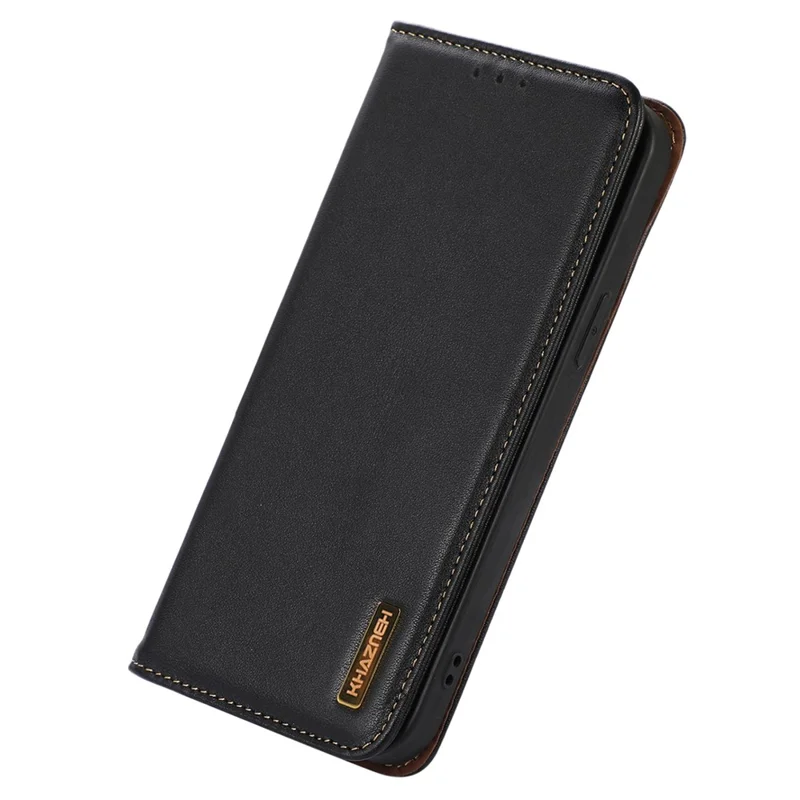 KHAZNEH voor Nokia XR21 Echt Rundleer Hoesje met RFID-blokkering Portemonnee Staander Telefoonhoes - Zwart